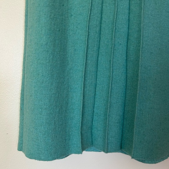 Vintage wool turquoise midi skirt - Picture 2 of 5